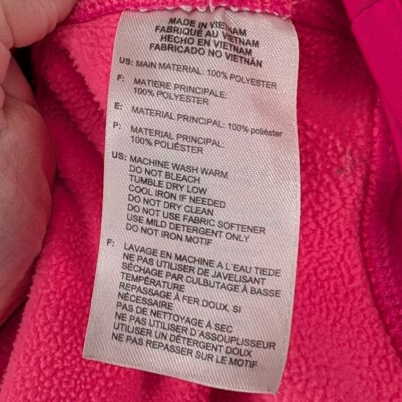 Adidas Women Bright Neon Pink Climawarm Drawstring Hoodie Sweater Sweatshirt XS - Picture 11 of 11